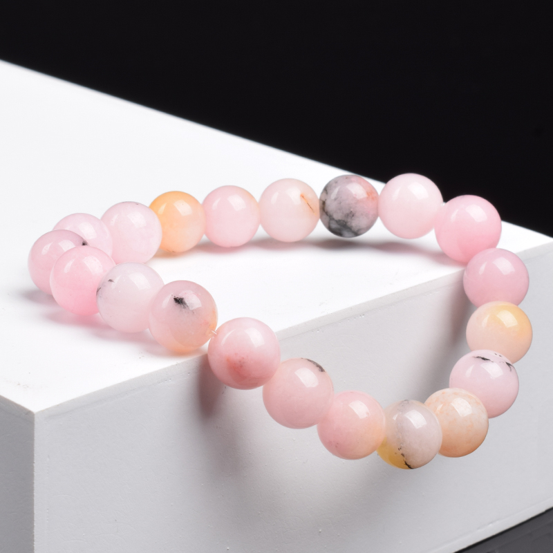 Natural Stone Pink Opal Beads  - đánh giá và giá Yoga Fitness Tracker