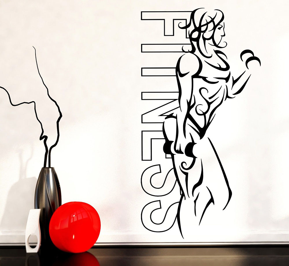 Tường Dán Vinyl Tập Thể Dục Cô - đánh giá và giá Yoga Fitness Health