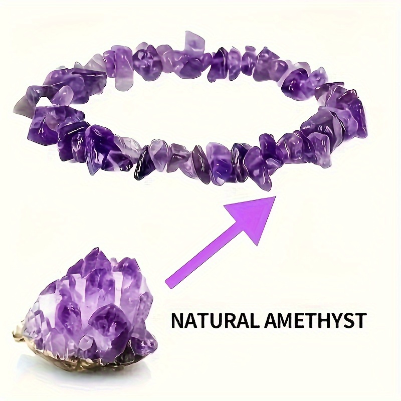 Natural Stone Amethyst Irregua - đánh giá và giá Yoga Fitness Tracker