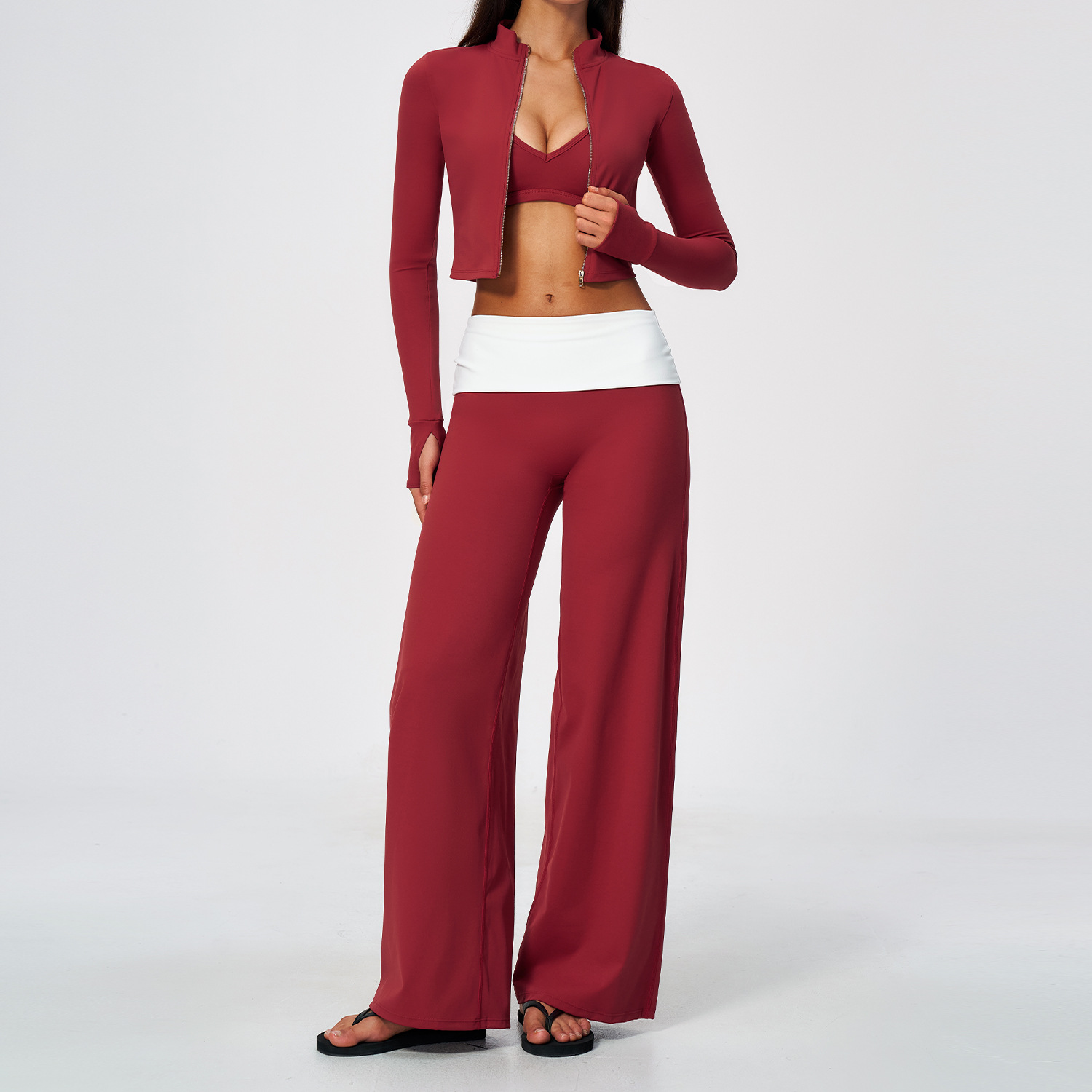 Women's 3 Piece Yoga Set Long  - đánh giá và giá Yoga Fitness Jacket
