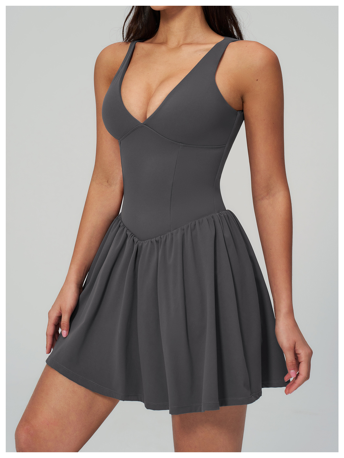 Fashion Woman Yoga Solid Color - đánh giá và giá Yoga Fitness Dress