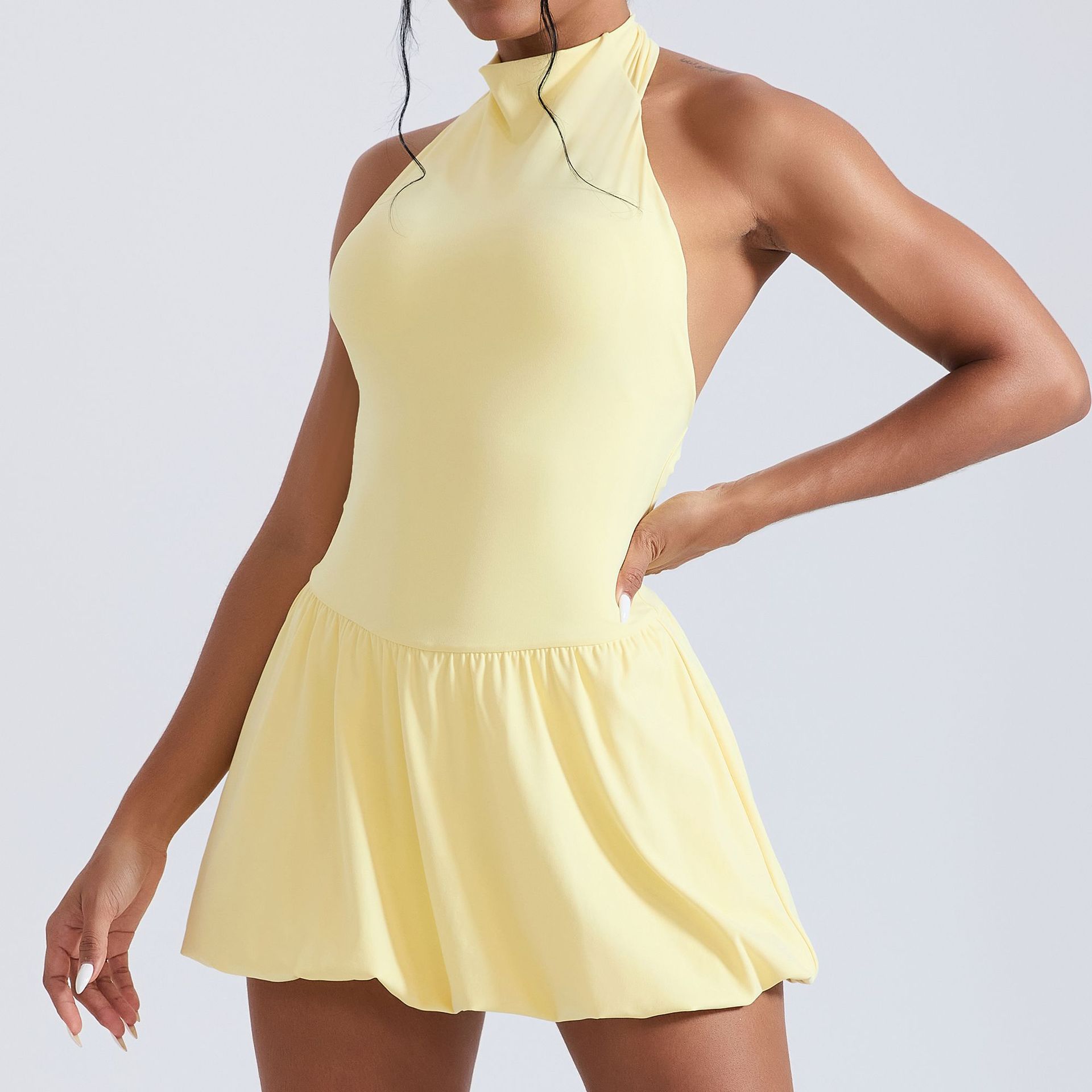 Ningyu High Neck Golf Tennis D - đánh giá và giá Yoga Fitness Dress
