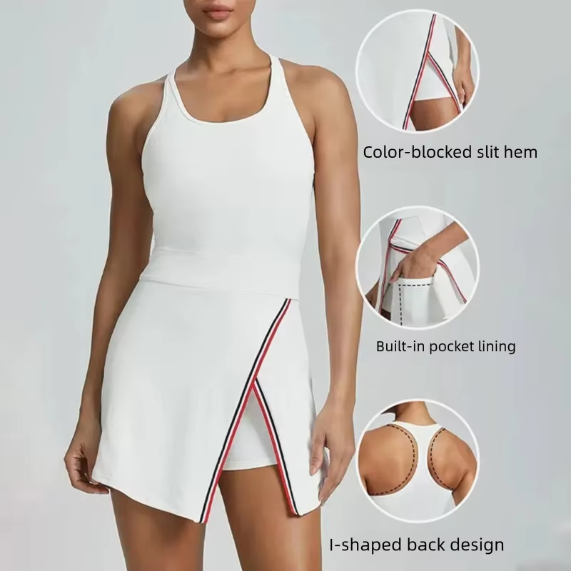 Contrast Color Gym New Anti-ex - đánh giá và giá Yoga Fitness Dress